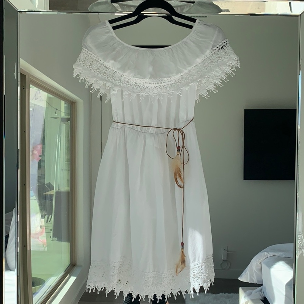 White Off the shoulder summer dress